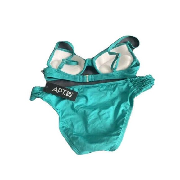 Apt 9 Womens Bikini Underwire Push Up Swimwear Emerald Green- Size Medium- NEW - Picture 2 of 4